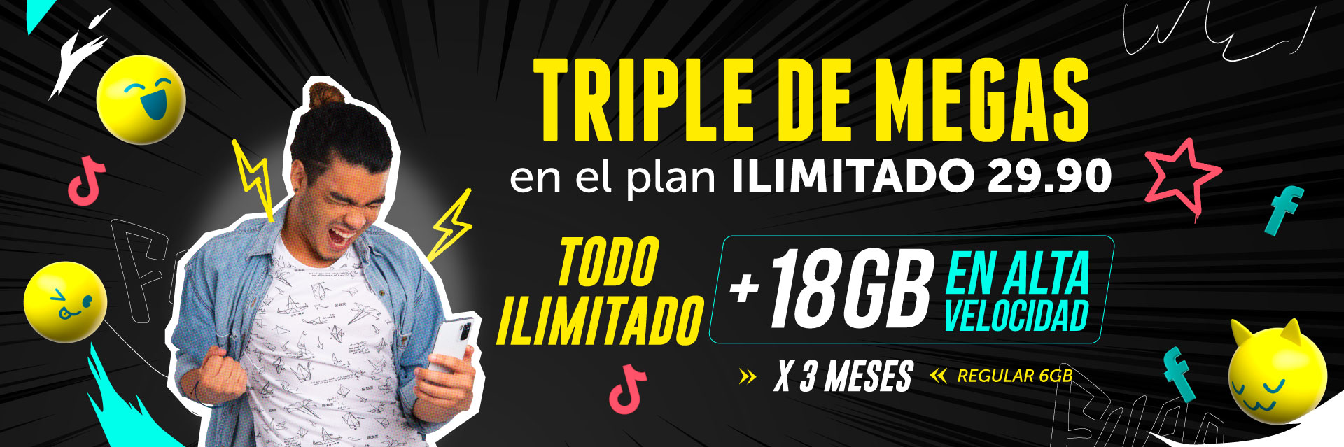 Promo Triple Data Ilimitado 29.90