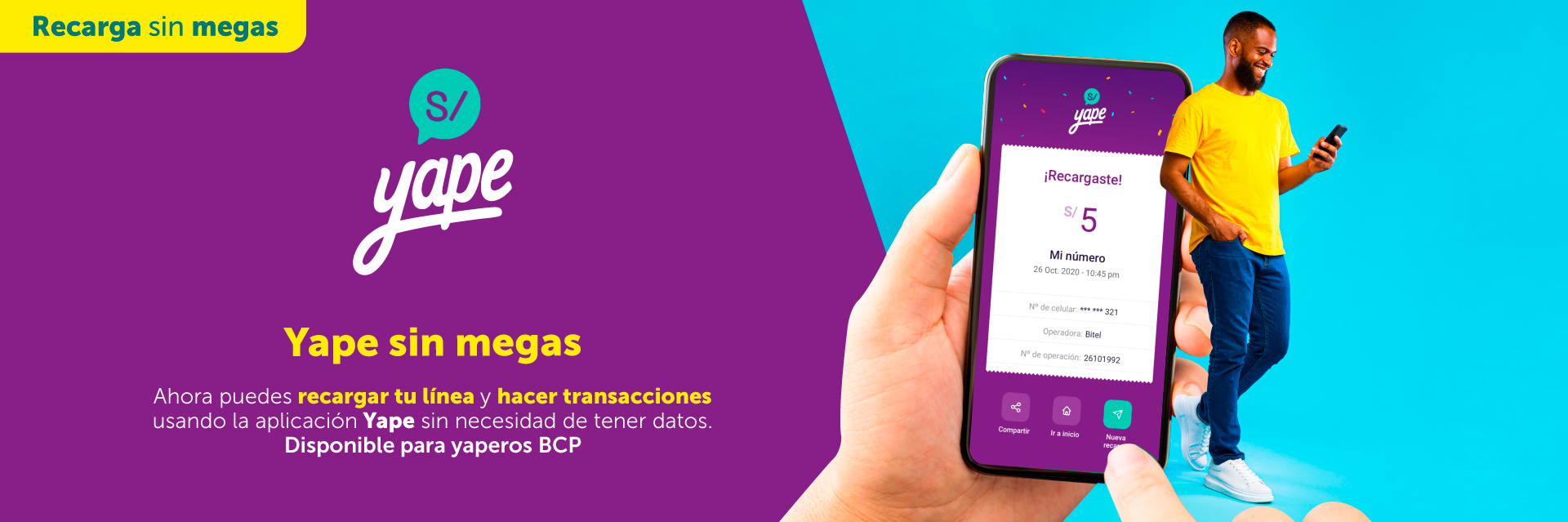 Yape sin megas